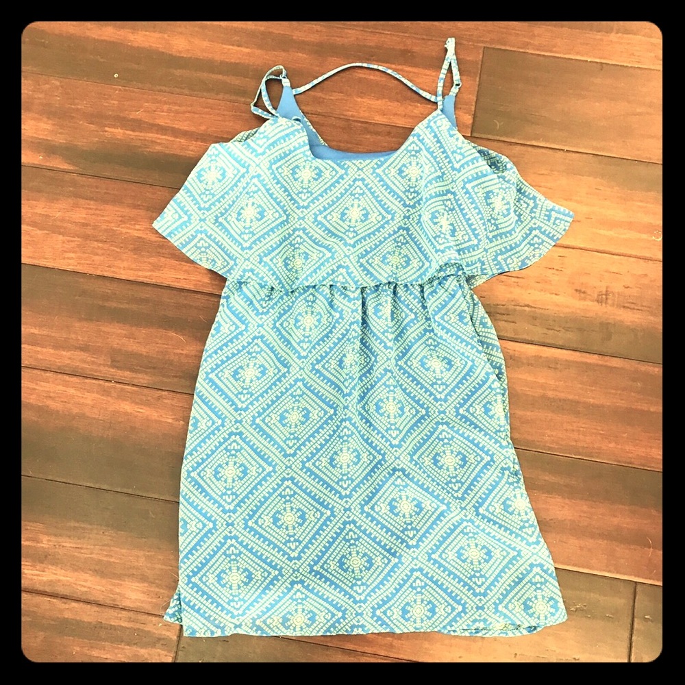 Mimi Chica Spaghetti strap ruffle dress. M
